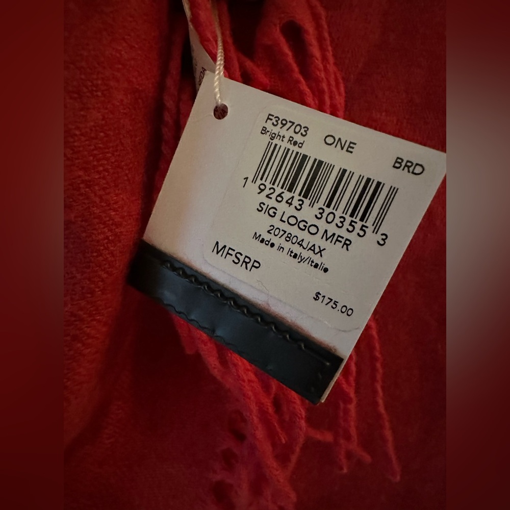🆕✨Coach Red Patterned Scarf🧣 - Picture 2 of 6